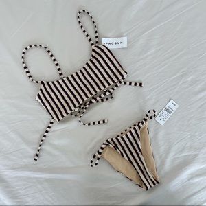STRIPPED BIKINI SET